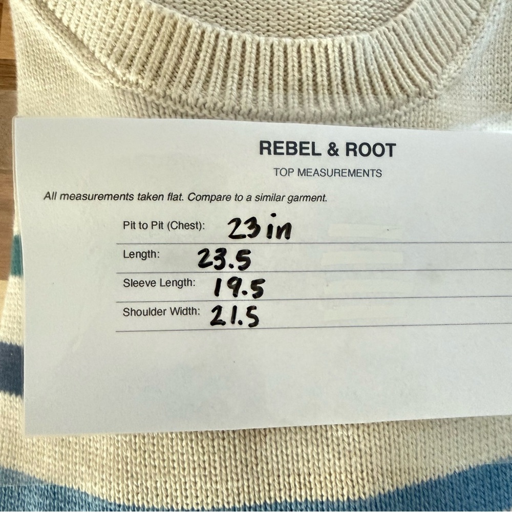 GAP Striped Cotton Knit Sweater | Coastal Earth Tones | Relaxed Fit | Size M - Picture 11 of 11